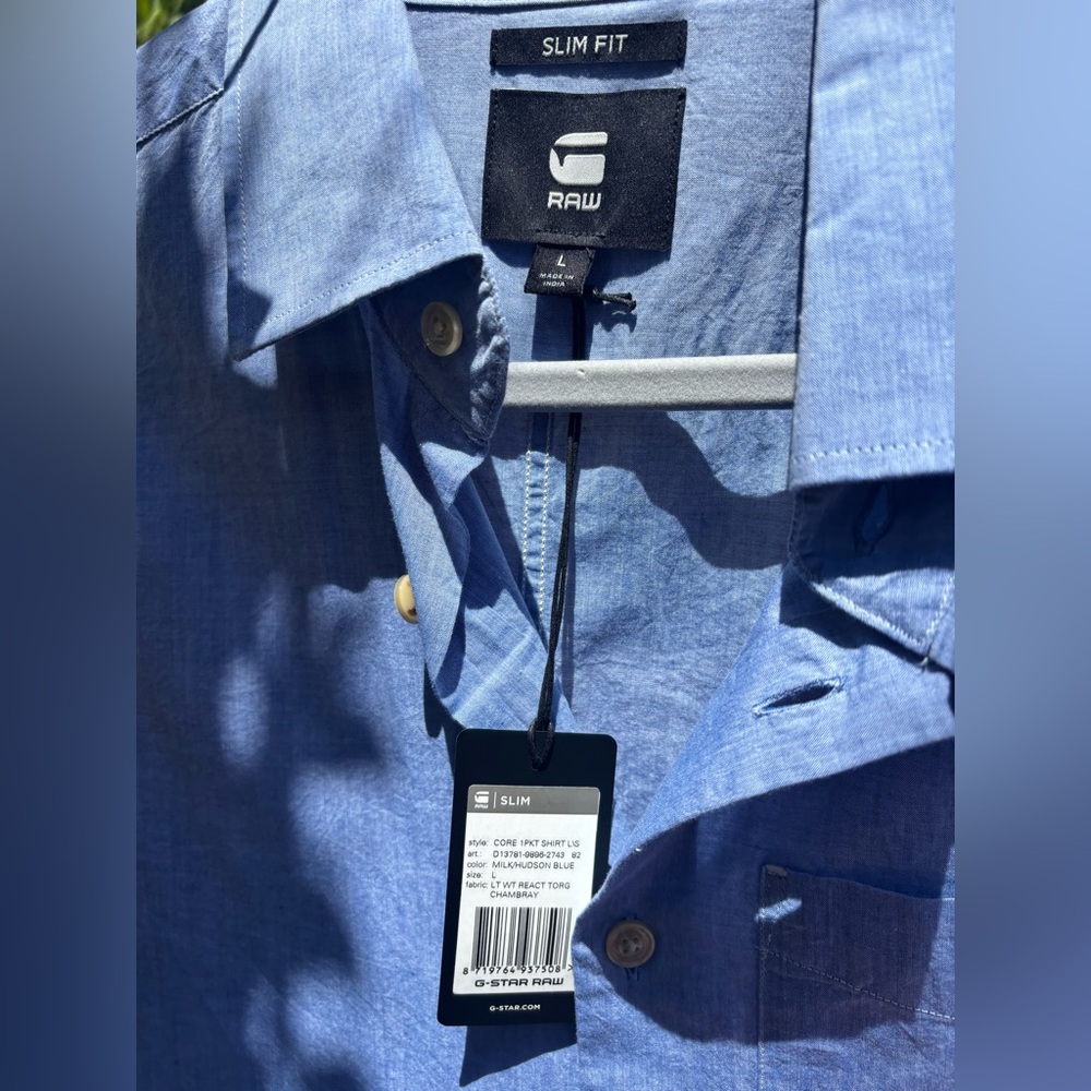G-Star Light Blue Casual Shirt - Picture 10 of 14